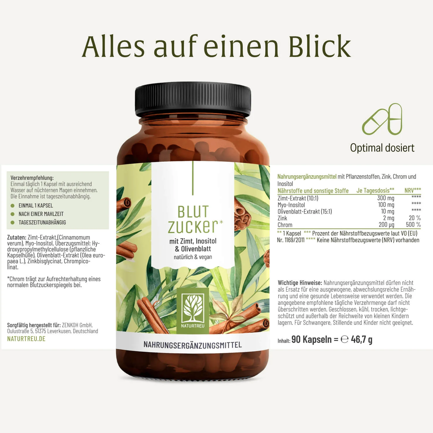Blutzucker: Komplex mit Zimt, Inositol & Olivenblatt - Image 10