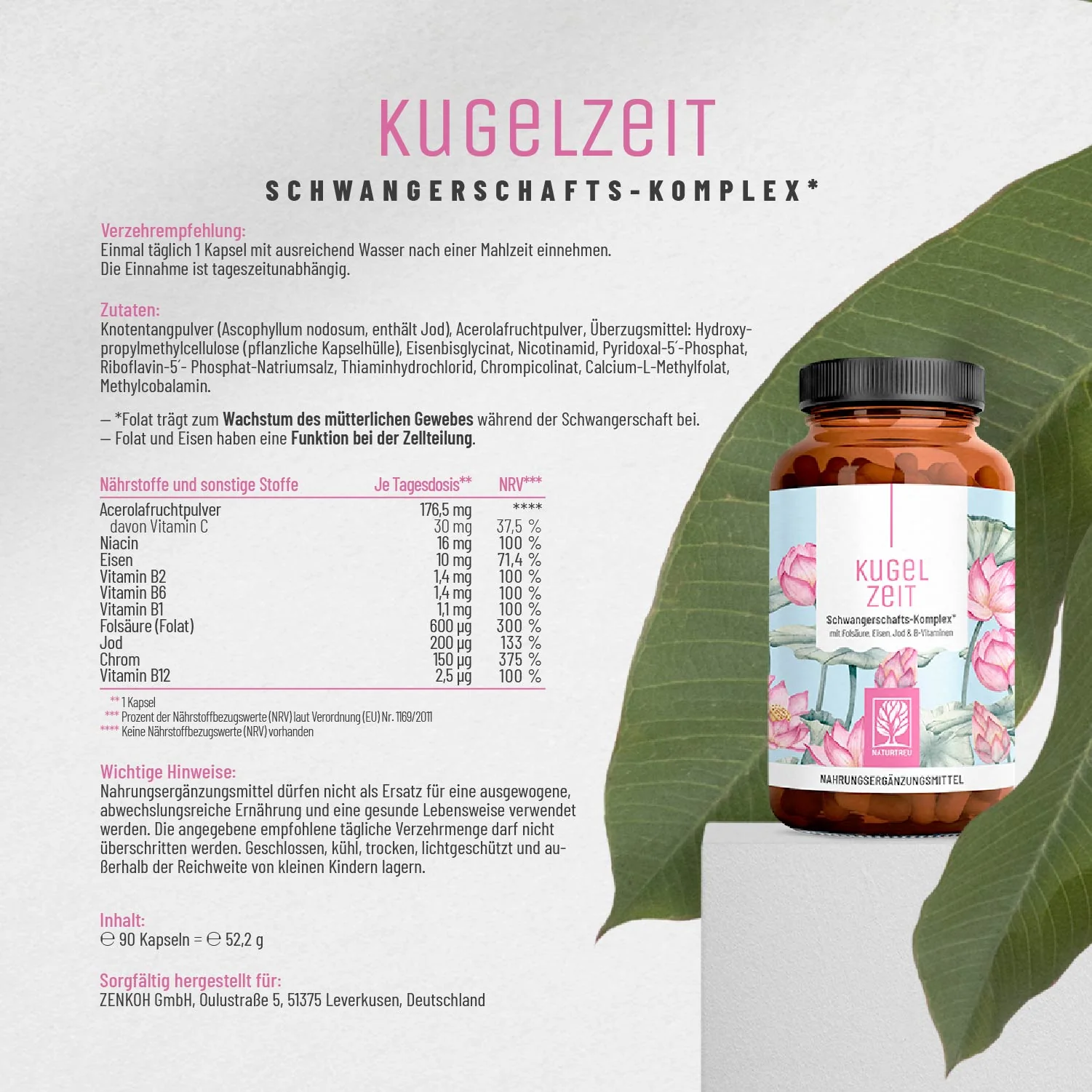 Kugelzeit: Schwangerschafts-Komplex* mit Folsäure, Eisen & Jod - Image 11