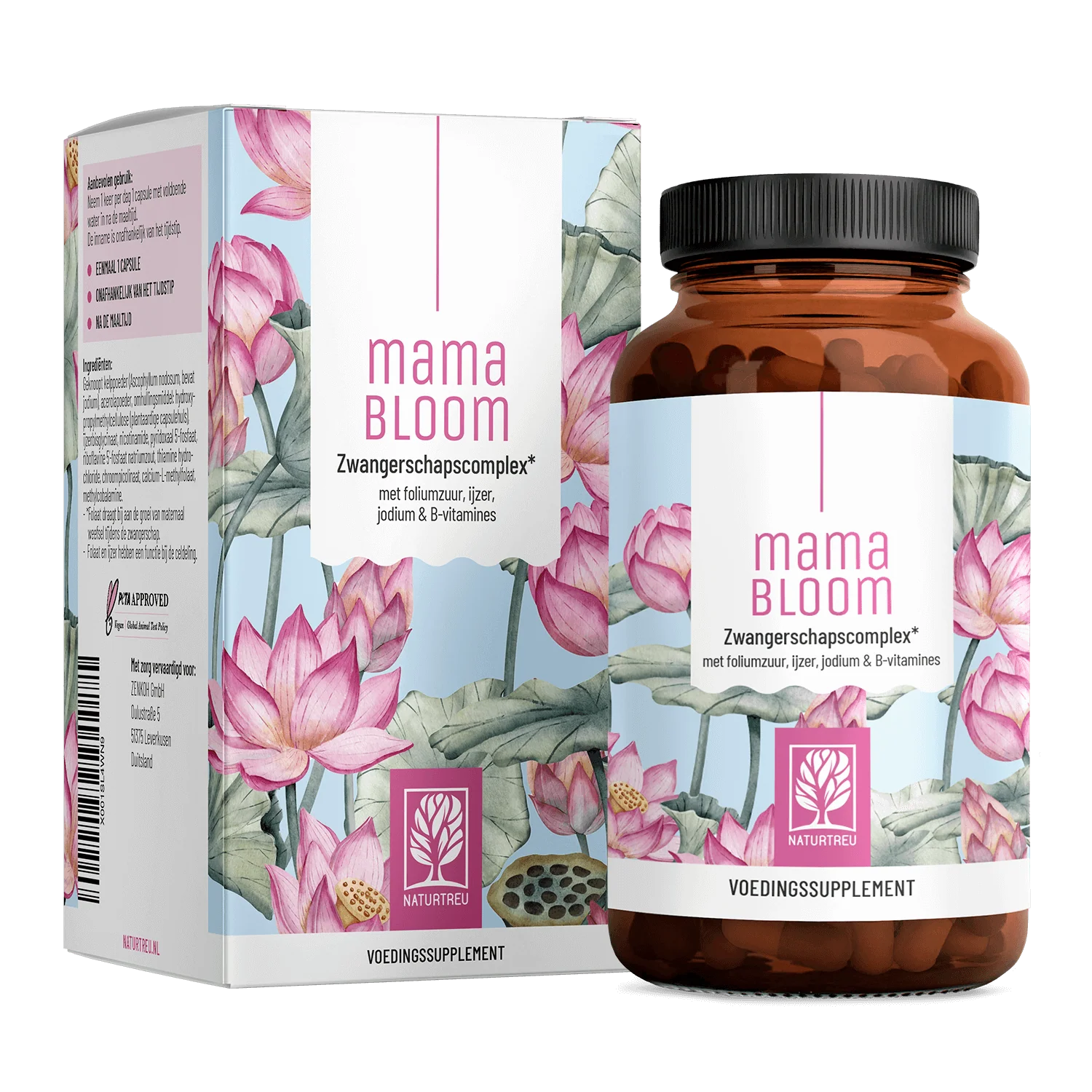 Mama Bloom: Zwangerschapscomplex met foliumzuur, ijzer, jodium & B-vitamines