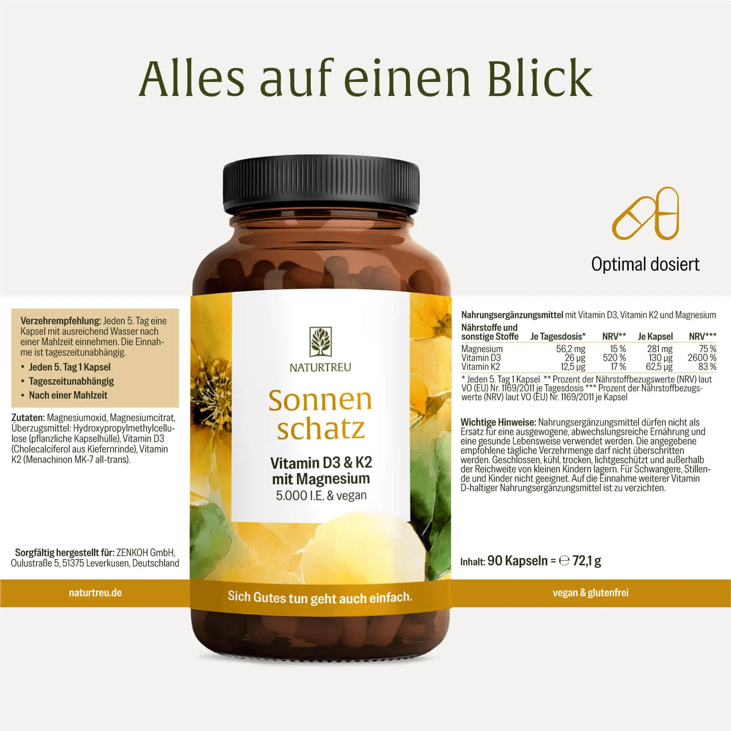 Sonnenschatz: Veganes Vitamin D3 5.000 I.E. mit K2 & Magnesium (5 Tage Depot) - Image 12