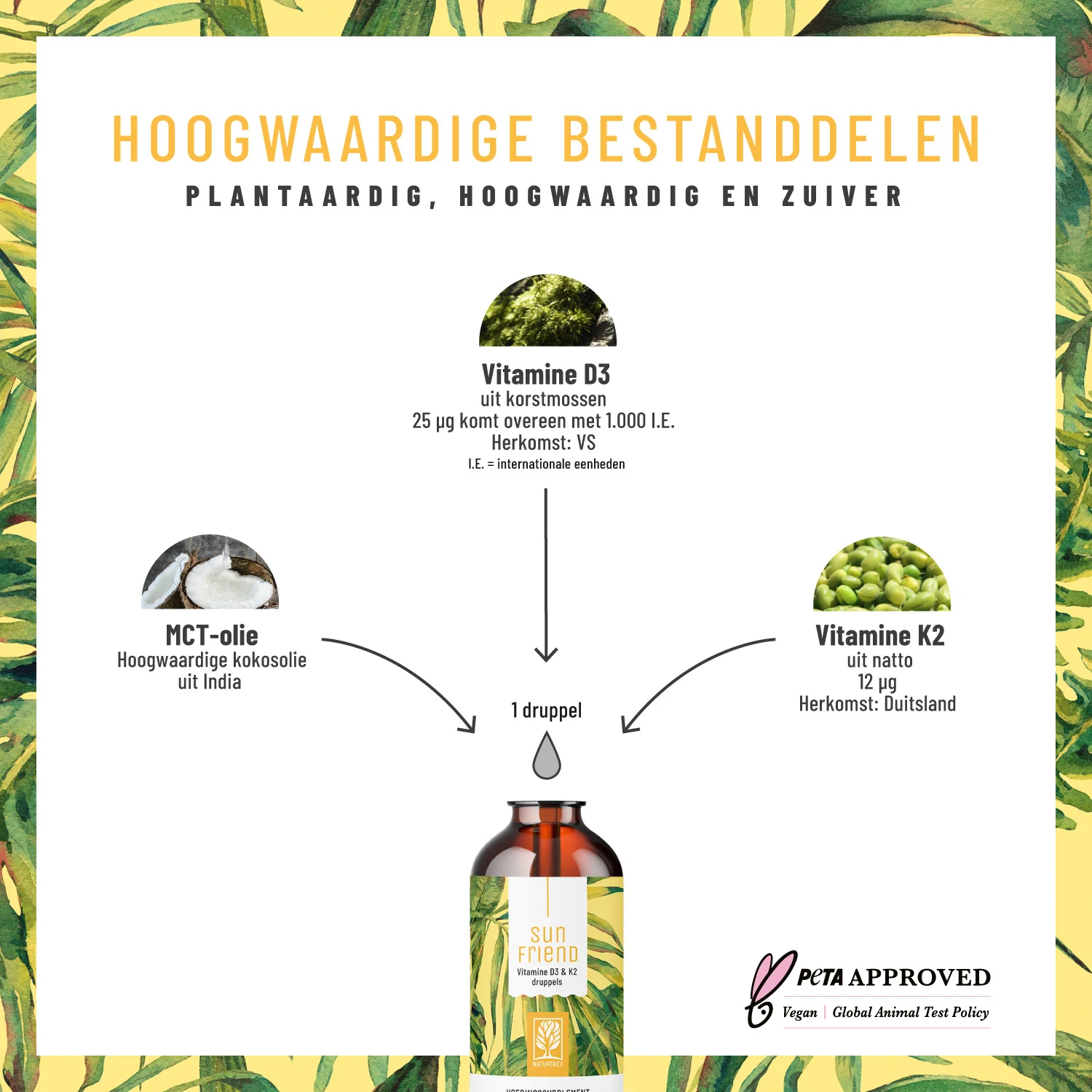 Sun Friend: Vitamine d3 en k2 in druppelvorm voor volwassenen (1.000 IE) - Image 2